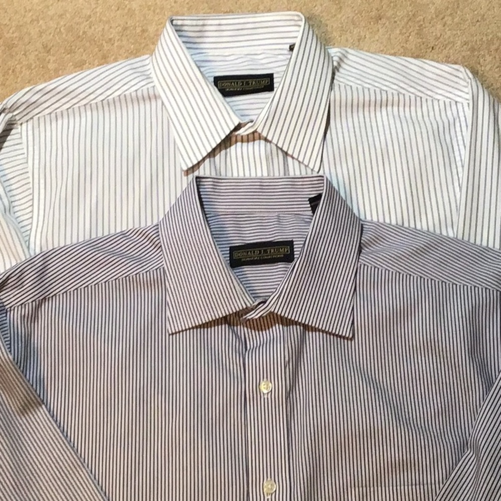 $19 each Donald J. Trump stripped Dress Shirts, 100% cotton